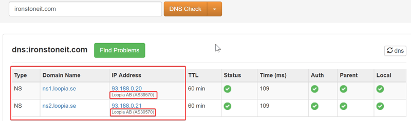 dns snippit ironstone